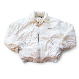 Fila Vintage 90s Avalon Puffer Jacket White / Pewter New with Defects Women's L‎